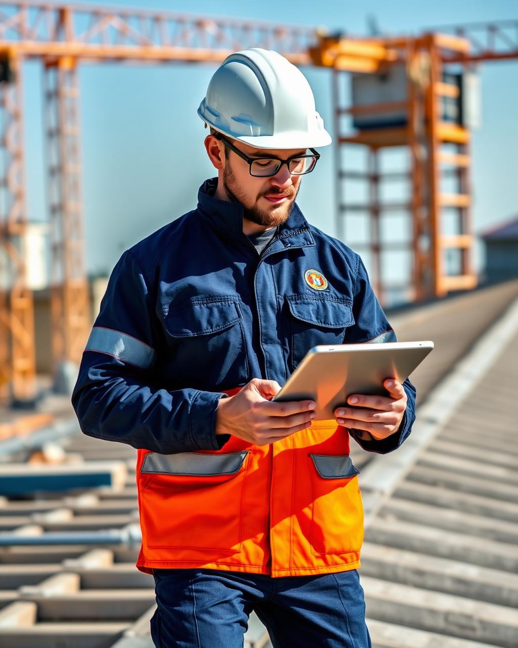 Contractor reviewing campaign performance on a jobsite